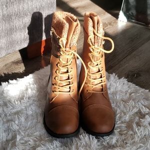 Brown Combat Boots